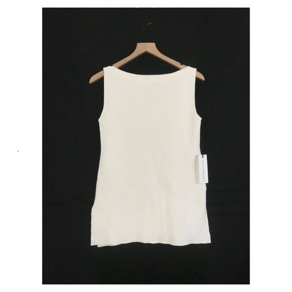 White + Warren Cotton Sleeveless Top Sample, Fall 2025 - Small - NWT - Picture 1 of 11